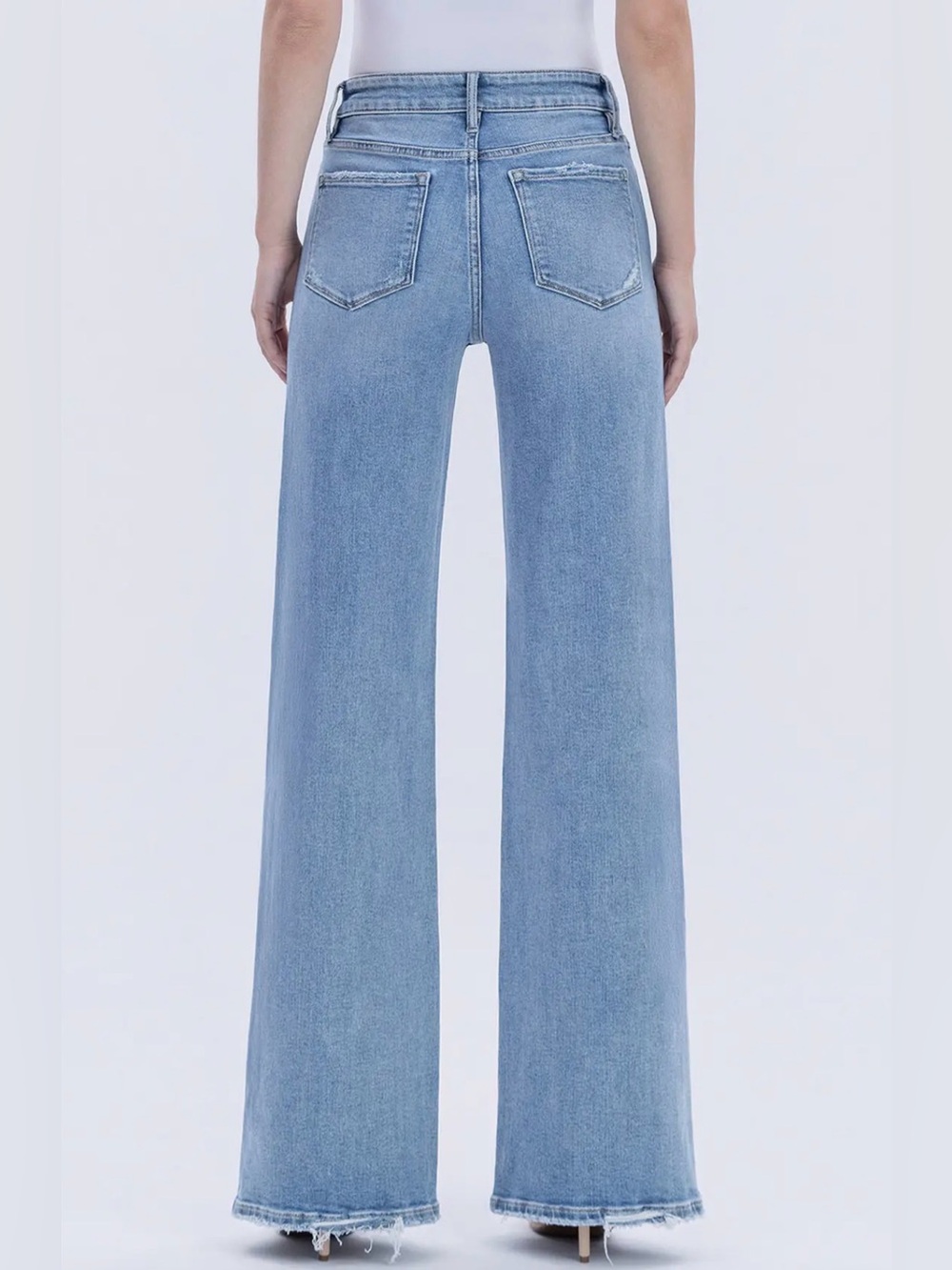 NWT Vervet by Flying Monkey Wide Leg High-Rise Women's Jeans Olivia in Hearten - Picture 5 of 7